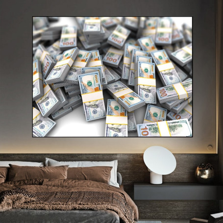Money Canvas Painting Nordic Bill Poster and Prints Wall Art Pictures for Living Room Home Decoration