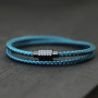 Keel Rope Bracelet Homme Stainless Steel Magentic Clasp Double Layer Cord Chain Braclet