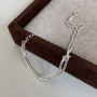 Minimalist Stamp Chain Bracelet Jewelry Fashion Simple Geometric Handmade