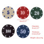 100x  Chips Professional Casino European  Chips Set Round  Coins