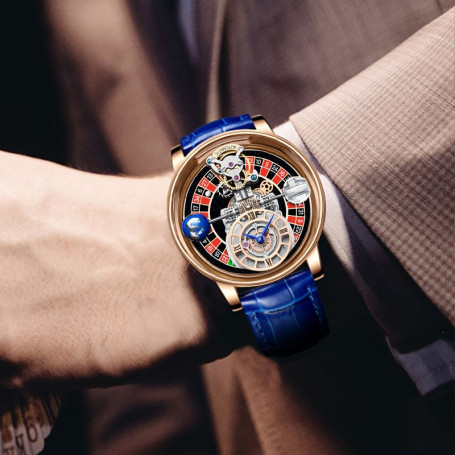 Upgraded Version Roulette Celestial Series Quartz Watc Astronomical Casino Las Vegas Men's Watch