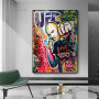 Boxing Champion Graffiti Posters Boxer Mike Tyson Pop Art Canvas Painting I'm The Best Ever Motivational Wall Decor Art