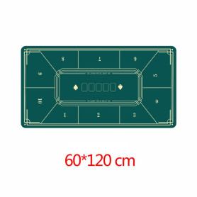 Texas Hold'em Pokers Tablecloth 1.2m/1.8m/2.4m Suede Rubber Deluxe Table Cloth Printing Casino Board Games Mat Overlock Desk Pad