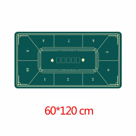 Texas Hold'em Pokers Tablecloth 1.2m/1.8m/2.4m Suede Rubber Deluxe Table Cloth Printing Casino Board Games Mat Overlock Desk Pad