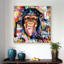 Graffiti Art Animal Monkey Posters and Prints Canvas Paintings Wall Art Pictures