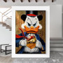 Cartoon Anime Mickey Minnie Canvas Painting Money Bitcoin Poster