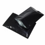 100Pcs/Lot Glossy Black Aluminum Foil Zip Lock Bag Self Seal Tear Notch Reclosable Flat Food Snack Storage Packaging Pouches