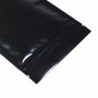 100Pcs/Lot Glossy Black Aluminum Foil Zip Lock Bag Self Seal Tear Notch Reclosable Flat Food Snack Storage Packaging Pouches