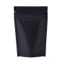 100Pcs Matte Black Aluminum Foil Stand Up Bag Tear Notch Reusable Zip Lock Waterproof Food Dried Fruits Beans Snacks