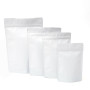 Various Sizes Matte White Black Stand Up Pouches Aluminum Foil Zip Lock Plastic Bags Coffee Tea Packaging Bag 50pcs