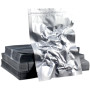 100Pcs Pure Aluminum Foil Food Vacuum Bag Open Top Heat Seal Packaging Bag for Meat Nuts Tea Retail Storage Bag