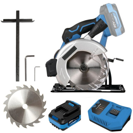 4300rpm Cordless 20V Electric Circular Saw with 4.0ah Battery, Adjustable Cutting Angle Multifunctional Cutting Machine