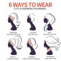 Women Headwrap Cotton Stretch Headbands Elastic Hair Ribbons Turban Headwear Bandage Hairbands Bandana Sports Sweat Hair Bands