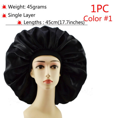 Silk Sleeping Cap Night Hat Head Cover Bonnet Satin Cheveux Nuit For Curly Hair Care Women Beauty Maintenance Designer