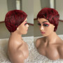 Short Straight Human Hair Wigs Natural Color Brazilian Remy Hair Pixie Cut Wig Cheap Human Hair Wig For Black Women