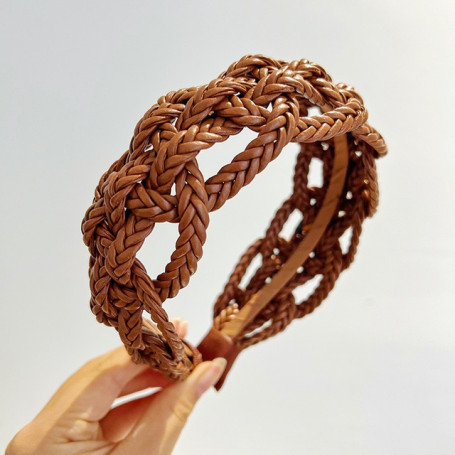 Handmade Braid Hairband for Chic Girl and Women Fashion Summer Hair Style  Headband Hollow Out Flower Hair Accessories Vacation