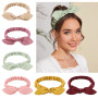 Women Suede Soft Solid Print Headbands Vintage Boohoo Cross Knot Elastic Hairbands Bandana Hair Accessories