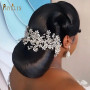 A426 Wedding Bridal Styling Barrette Letter Headband Rhinestone Crystal Headpice Wedding Accessories for WomenPageant Crowns