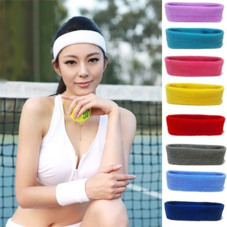 Unisex Sport Cotton Sweatband Headband for Men Women