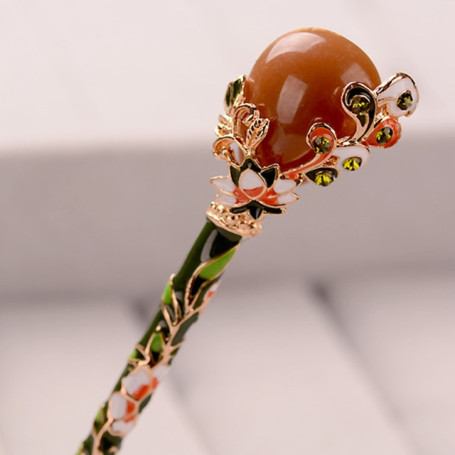 Chinese Ancient Style Hairpins Clips Imitation Jade Headpieces Classical Hair Sticks for Women Cheongsam Hair Accessories