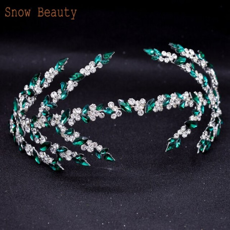 Full Rhinestone Wedding Hairband Bridal  Headpiece Women Pageant Tiaras Queen Crown Wholesale Wedding Hair Accessories