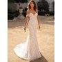 Elegant Lace Wedding Dress White V-Neck Mermaid Sleeveless Sweetheart Flower Bridal Gown Romantic Vestido De Noiva