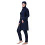 3XL-8XL Muslim Lady Patchwork Long Sleeves Round Collar Modest Swimming Clothes Arab Women 3 PCS Full Cover Loose Swimsuits