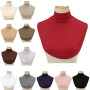 Fake False Collars Muslim Womens Modal Half Collar Fashion Solid Color Turtleneck High Neck Cover Islamic Detachable Neck Collar