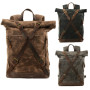 Luxury Vintage Canvas Backpacks for Men Oil Wax Canvas Leather Travel Backpack Large Waterproof Daypacks Retro Bagpack