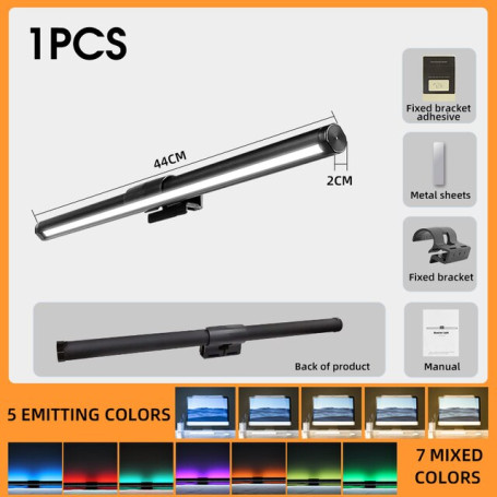 Monitor Light Bar Led Computer Desks Lamp RGB Stepless Dimming Pc Screen Hanging Lamp Monitor USB Reading Light For Office Table