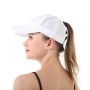 Women Cap New Breathable Mesh Sun Visor Outdoor Sports Ponytail Hat