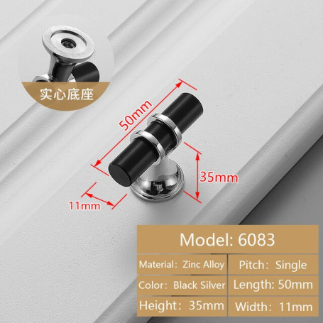 Drawer Cupboard Knob Furniture Wardrobe Handle Solid T Bar Kitchen Cabinet Hardware Black Gold Zinc Alloy Furniture Drawer Knobs