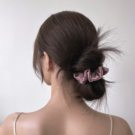 100% Pure Mulberry Silk Large Scrunchies Rubber Bands Hair Ties Gum Elastics Ponytail Holders for Women Girls 16 Momme 3.5CM