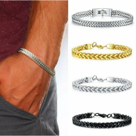 Bracelet for Men Male Snake Chain on Hand Double Link Chains Bracelets Armband Male Jewelry Stylish Stainless Steel Ball Chain