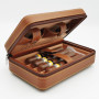 4pcs Humidor Cigar Box Travel Cigar Case orginizer without cutter lighter Leather Cedar Wood Cutter smoking accessories storage