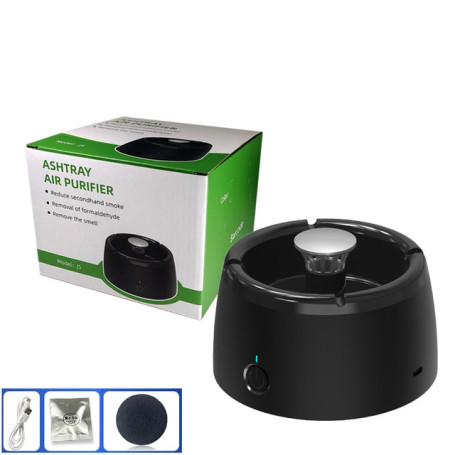 Ashtray with Air Purification Smoke Removal Ashtray Automatic Smoke Filter Air Purifier Cigarette Ash Tray USB Charging for Home