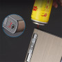 Metal Cigarette Case With Gas Lighter Hold 20 Cigarettes Automatic Pop Up Anti Pressure Cigarette Case Tobacco Holder Mens Gift