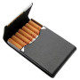 1pcs Anti Pressure Waterproof Metal Cigarette Box Holds 7-14pcs Cigarettes Fashion Individuality PU Clamshell Cigarette Case