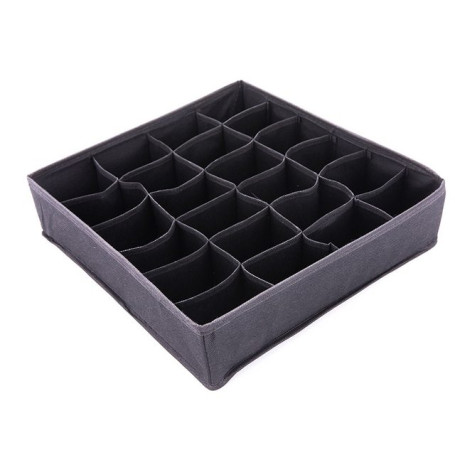 24 Lattice Non Woven Socks Briefs Underwear Storage Box Collapsible Belt Ties Organizers Box Wardrobe Cabinet Divider Boxes