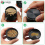 MOONSHADE Portable 40mm Diameter 4 Layers Tobacco Grinder Zinc Alloy Herb Crusher for Smoking Accessorie Household Smoke Tools