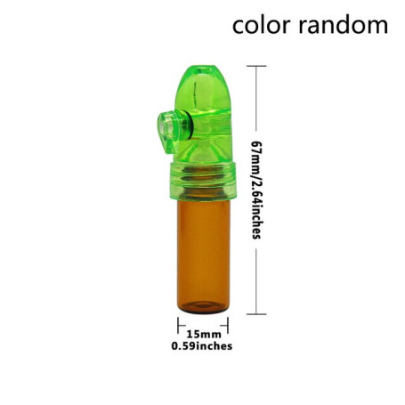53mm/67mm/82mm Glass Bottles Snuff Snorter Pill Box Case Portable Bottle Case Household Drug Holder Container