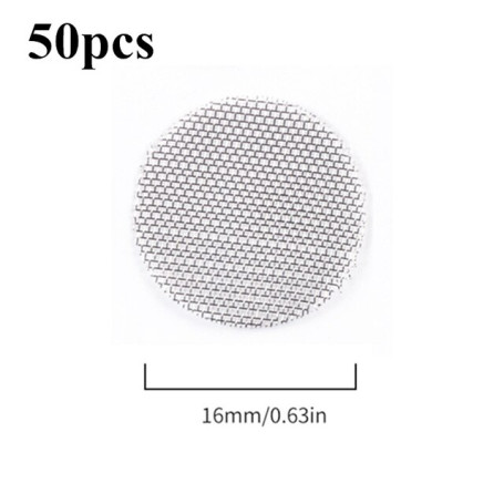 50pcs 16/20mm Smoking Tobacco Stainless Steel Net Filters Combustion Metal Screen Gauze Multifunctional Hookah Water Pipe Tools