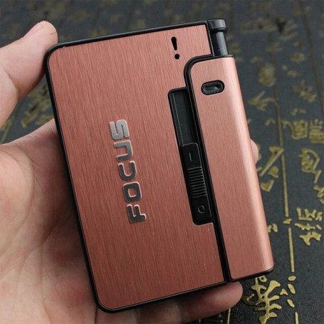 Multifunctional Portable Automatic Smoke Metal Cigarette Case Lighter Case Cigarette Tool Outdoor Tool Men's Boutique Gift