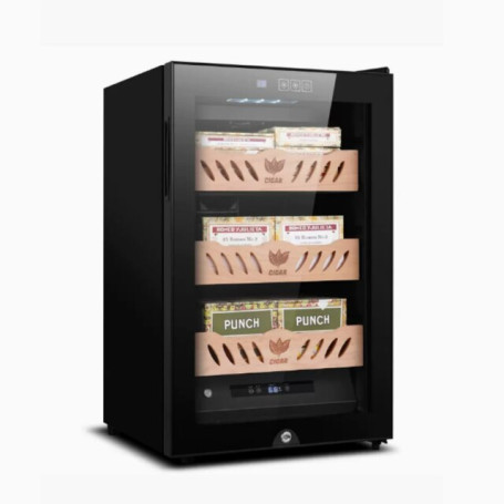 Intellgient Electric Cigar Humidor Cooler With Humidity Temperature Control Cedar Wood Shelf Cigar Humidor Cabinet Fit For 300pc