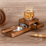 Wooden Cigar Ashtray Beverage Solid Wood Coaster Whiskey Tray Cigar Holder Cigar Box