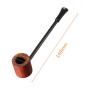 Ebony Wood Pipe Smoking Pipes Portable Smoking Pipe Herb Tobacco Pipes Grinder Smoke Gifts Black/Coffee 2 Colors