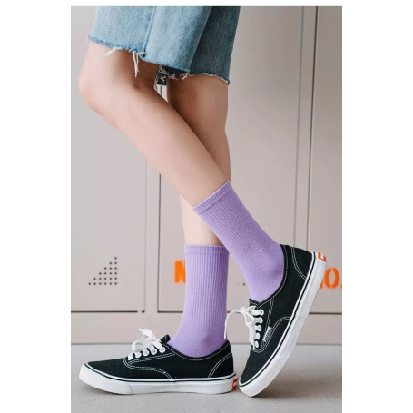 5 Pairs/set Women Socks Soft Fashion Travel Mid-calf Length Mixed Color Outdoor Sports Striped Daily Elastic Warm