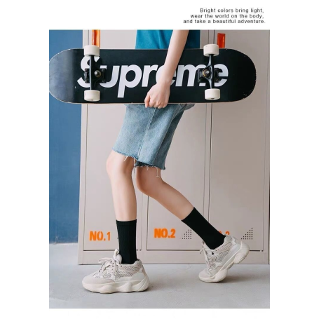 2PCS Women's Solid Colorful Pure Cute Fashion Color Socks