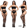 New Plus Size Fishnet Stocking Garter Sexy Women Tight Open Crotch High Waist Lingerie Fishnet Pantyhose Crotchless Mesh Tight