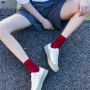 Unisex Middle Tube Solid Color Long Loose Socks Breathable Skateboard Cotton Socks